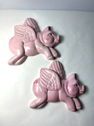 Vintage flying pigs wall - pigs,