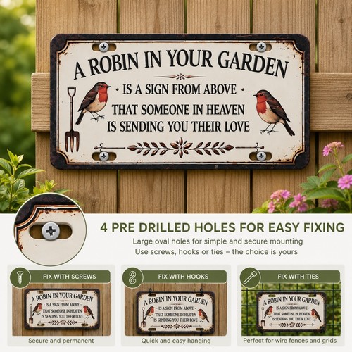 Robin memorial garden sign - garden,
