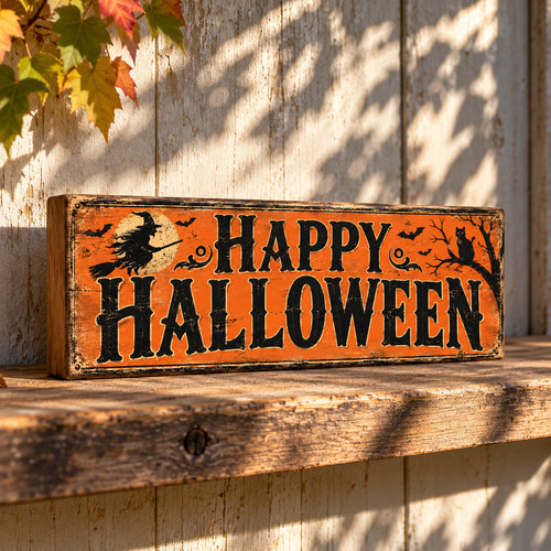 Halloween sign wooden - sign,