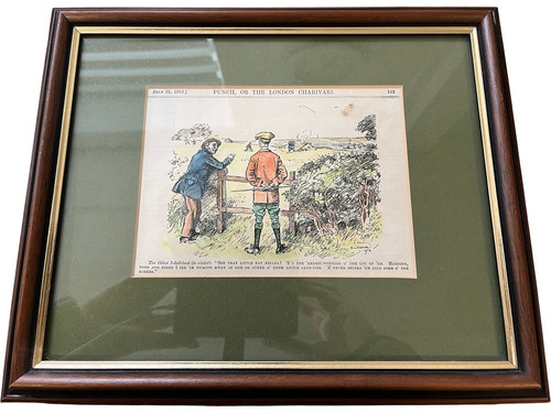 Framed vintage punch cartoon - framed,