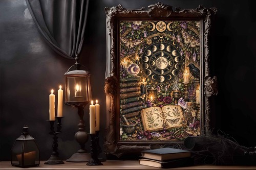 Wiccan print witchcraft - print, ,