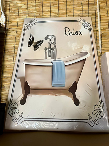 Relax bathroom plaque - relax,