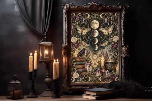 Wiccan print witchcraft - ,,