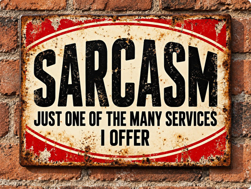 Vintage sarcasm just - just, one