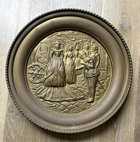 Vintage embossed brass - embossed,
