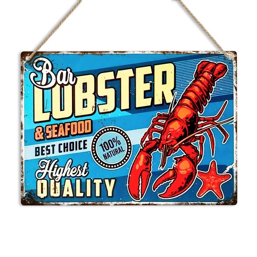 Lobster retro kitchen metal - kitchen,