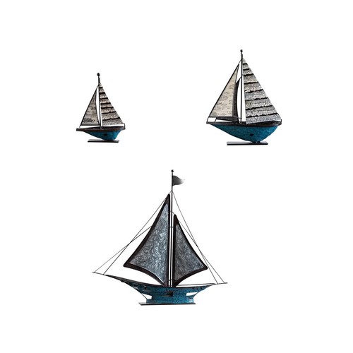 Sailing boat decor - decor, metal