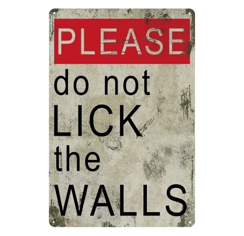 Funny retro metal tin sign - funny,
