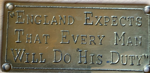 Brass plaque vintage military - brass,