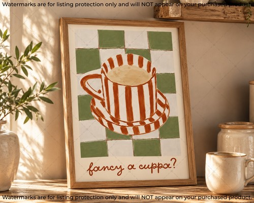 Fancy cuppa coffee wall - a, art