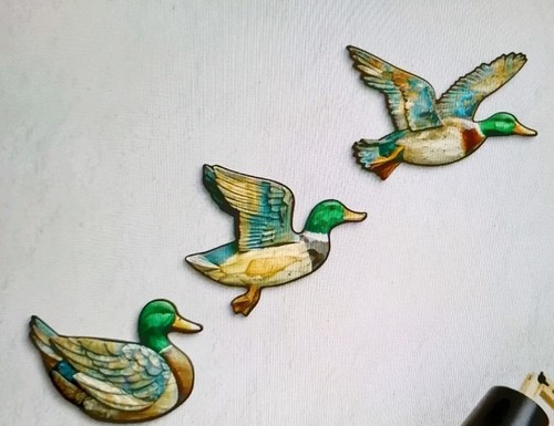 Flying ducks rustic - flying,