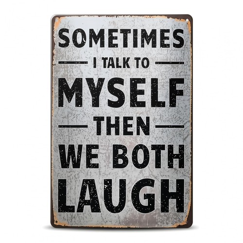 Funny retro metal tin - funny,