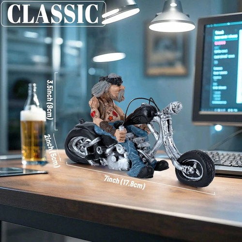 Funny motorcycle rider resin - motorcycle,