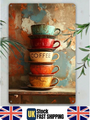 Retro coffee cups - retro, metal