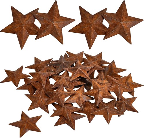 30pcs inch rusty barn stars - barn,