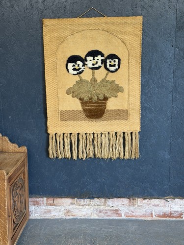 Vintage jute wall hanging boho - vintage,