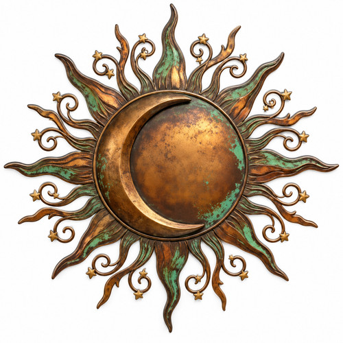 Antique sun and - sun, moon