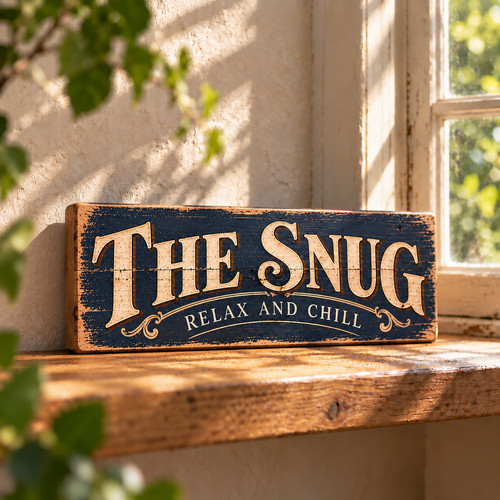 Snug sign vintage - , wooden