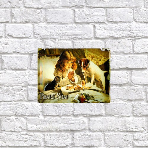 Pears soap retro tin metal - retro,