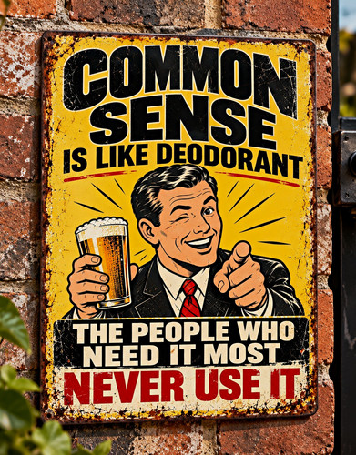 Vintage retro common sense - vintage,