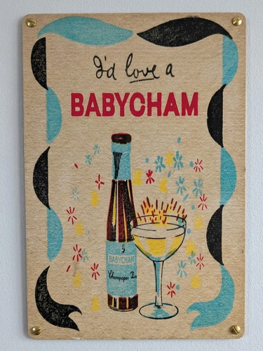 Babycham retro metal sign - babycham,