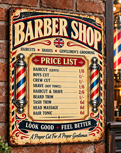 Vintage retro barber shop - retro,