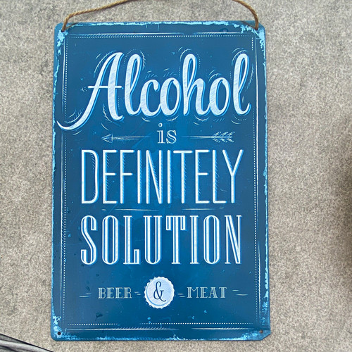 Metal hanging sign - metal,