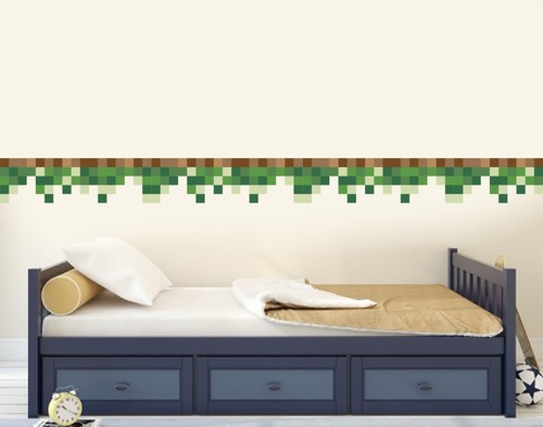 Pixel art grass - grass, border