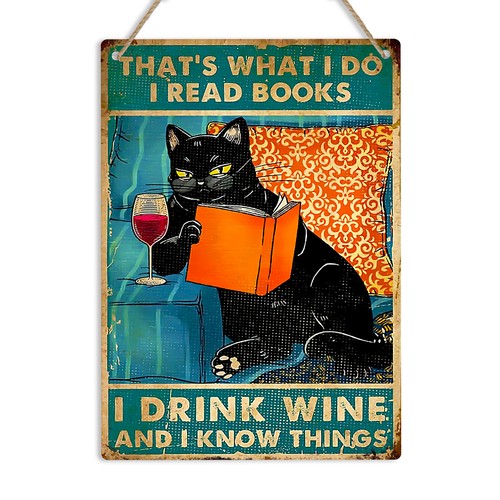 Book cat wine lover - cat,