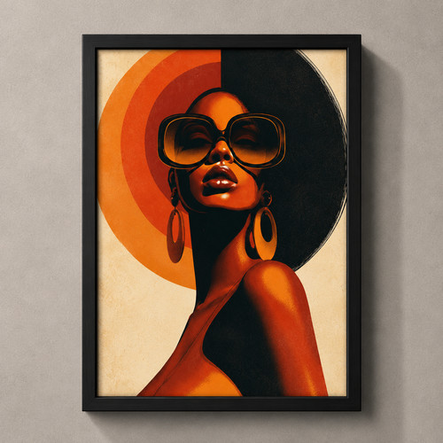 Retro 70s woman - 70s,