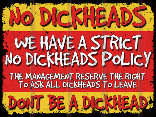 Dickheads retro tin metal - tin,