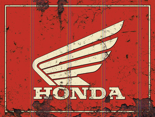 Honda retro tin metal - retro,