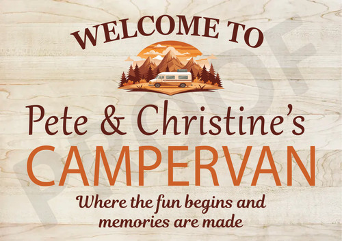 Personalised campervan metal - personalised,
