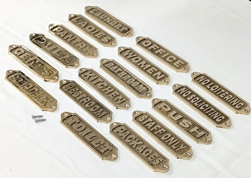 Solid brass plaques 13x3 cm - solid, 13x3.5