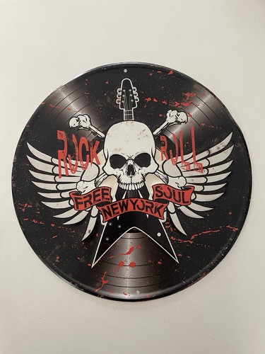 Round metal rock - metal, skull