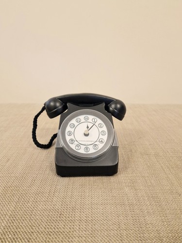 Next black retro telephone - black,