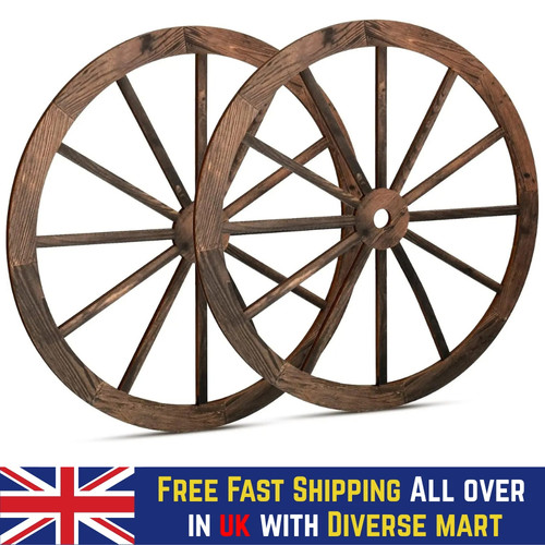 2pcs rustic wooden wagon wheel - 2pcs,
