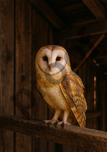 Owl metal sign - retro, style