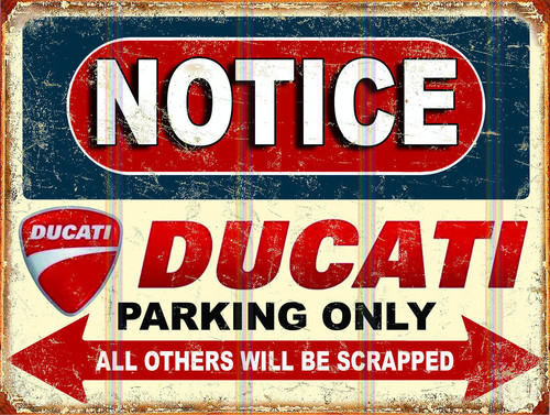 Notice ducati parking retro - parking,